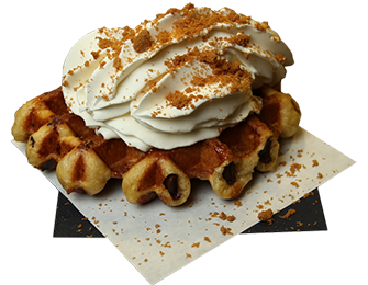 Gaufre totale belge chantilly spéculoos